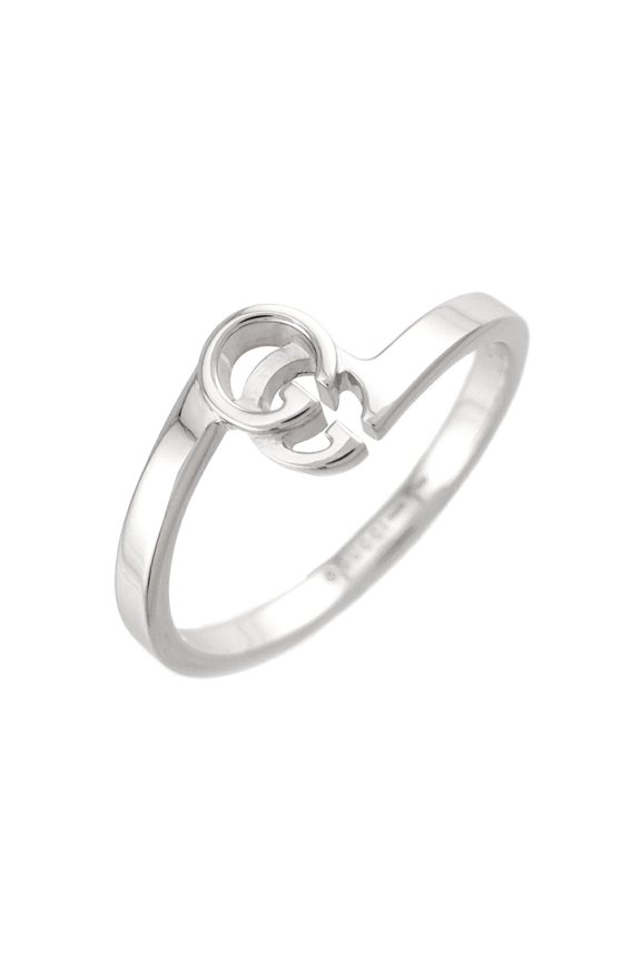 Pre-Owned Gucci GG Running #12 Ring, 18K WG White Gold 750