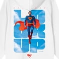 thumbnail image 3 of Superman 2025 Look Up Adult White Long Sleeve Hooded Sweatshirt-Large, 3 of 7