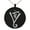 Black, variant on Stainless Steel Reiki Dumo Tibetan Master Engraved Small Medallion Circle Charm Pendant Necklace