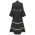 thumbnail image 4 of Sxiwei Women's Clergy Robe Church Cassock Cosplay Costume Choir Maxi Dress Liturgical Pastor Black 3XL, 4 of 7
