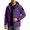 Purple, variant on Men's Hooded Cargo Pockets Jacket, Full Zip Long Sleeve Multi Windproof Lightweight Jacket, Utility Work Outerwear with Hook and Loop Patch for Outdoor Hiking Travel