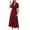Red., variant on Akafmk Summer Dresses for Women Casual Dresses,Solid Color Round Neck Long Dress Short Sleeve Maxi Dresses Ruffled Hem A Line Beach Sundress