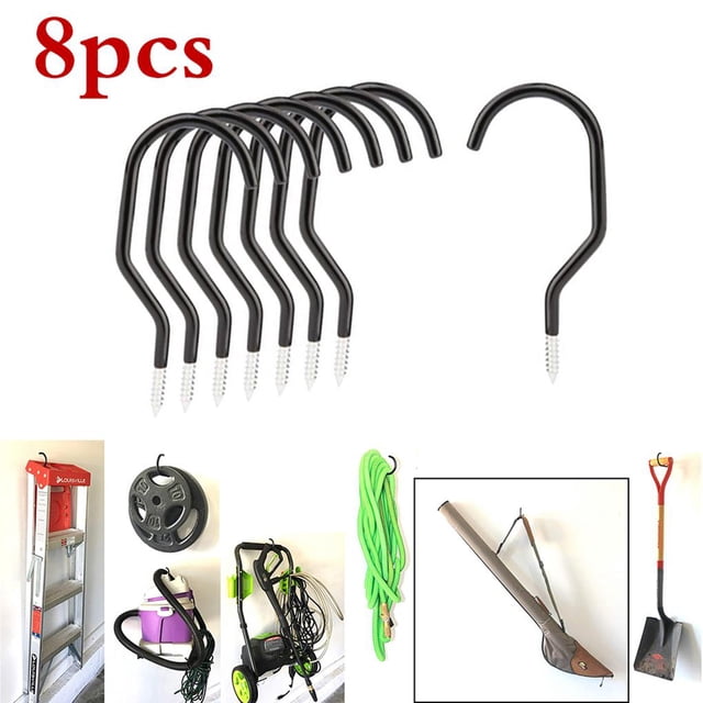 Naiovety Gancho para bicicleta de alta resistencia de 8 piezas Gancho para colgar en la pared Gancho para colgar en la pared Almacenamiento y organización del hogar Naiovety HA020059-00
