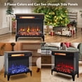thumbnail image 2 of Miekor Furniture 24 Inch Three Sided Glass Electric Fireplace With Feet 04977, 2 of 11