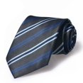 thumbnail image 1 of HUISHI Man Suits Tie Dark Blue White Pink Striped Luxury Neck Tie Bussiness For Men Formal Wedding Party Blue Tie Male Gift yaoshenbao LED, 1 of 2