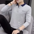 thumbnail image 4 of Camiseta tipo polo con cuello para hombre, ropa para hombre, 100 % algodón, cuello de calidad, poliéster, camiseta de moda Harajuku normal, camiseta FA, 4 of 5