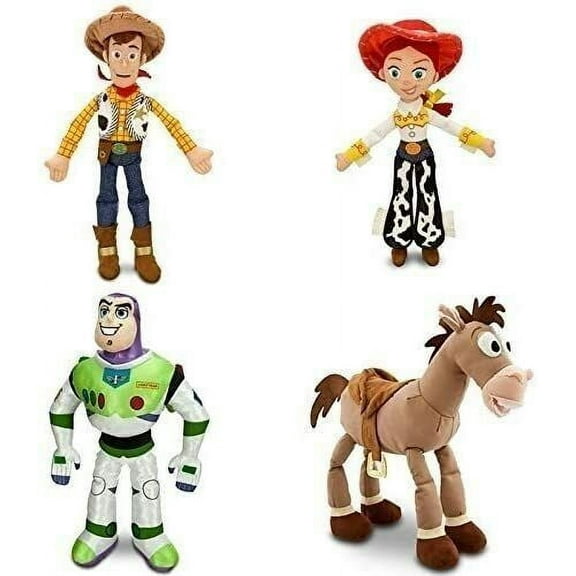 Jessie Bullseye Woody Buzz 16” Plush Set Soft Figures Authentic NEW