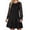 *Black, variant on ClodeEU Women's Sequin Lace Long Sleeve A Line T-Shirt Dress ,Casual Swing Dress Brown,Womens Plus S