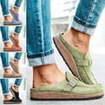 suede slip on mules