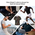 thumbnail image 6 of Bixox Men's Colorful Geometric Figures Printed Short Sleeve Skinny Athletic T-Shirt, 6 of 6