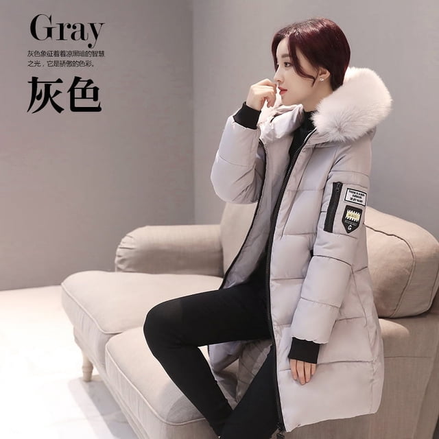 Chaqueta con capucha de corte ajustado para mujer, de talla grande, de algodón, de talla mediana a larga