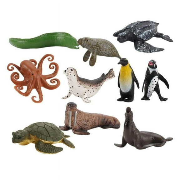 Sea Creature Toys 10PCS Sea Animal Figurines for Toddlers Kids Christmas Birthday Gift Toys Preschool Pack and Bath