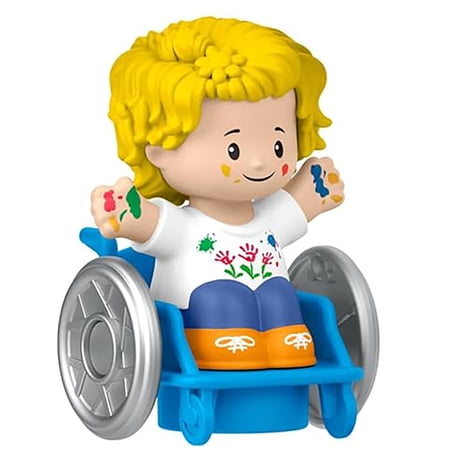 Replacement Part for Collectible Fisher-Price Little People Dollhouse Schoolhouse Playground Playset JCW82 - Replacement Young Child Figure in Wheelchair in Art Class