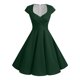 thumbnail image 1 of Vestido retro de fiesta liso para mujer: diseño informal de corte A, cintura alta para diversas ocasiones, tallas S-XXL., 1 of 5