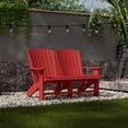 thumbnail image 2 of Wildridge Heritage Double Adirondack, Cardinal Red - All-Weather Recycled Plastic Furniture for Patio, Deck, Lawn, 2 of 4
