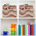 thumbnail image 6 of Yayeee Canvas Storage Basket with Handles for Shelves Fabric Bins Closet Organizer, Soft Pink Pattern, 6 of 8