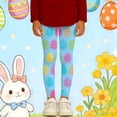 thumbnail image 4 of Easter Print Girls Athletic Casual Leggings Stretchy Tights With Comfortable Waistband For Play School Activities, 4 of 5