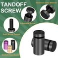 thumbnail image 3 of 4 Pcs 0.6" x 0.8" Tornillos de soporte de aleación de aluminio Kit de hardware de montaje de letreros de pared con 4 tornillos para colgar letreros de acrílico y vidrio, negro, 3 of 6