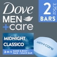 thumbnail image 2 of Dove Men+Care Midnight Classico Hand & Body Face + Shave Bar For Calm, Replenished & Hydrated Skin, 3.75 oz 2 Bars, 2 of 11