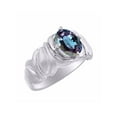 thumbnail image 3 of *RYLOS Solitaire Gemstone simulated Alexandrite / Mystic Topaz  Ring - June Birthstone*, 3 of 4