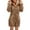 Khaki, variant on Generic Women's Winter Warm Jumpsuit Plush Long Sleeve Zip Hooded Pajamas