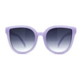 thumbnail image 4 of Child Girls Size Horn Rim Round Cat Eye Plastic Retro Fashion Sunglasses Purple - Smoke, 4 of 7