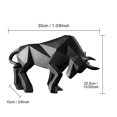 thumbnail image 4 of ASNOMY Figurita de toro de poliresina Decoración del hogar Esculturas abstractas Originalidad Decoración del hogar Mobiliario Adorno de animales Estatuas de superficie geométrica Adorno de decoración, 4 of 5
