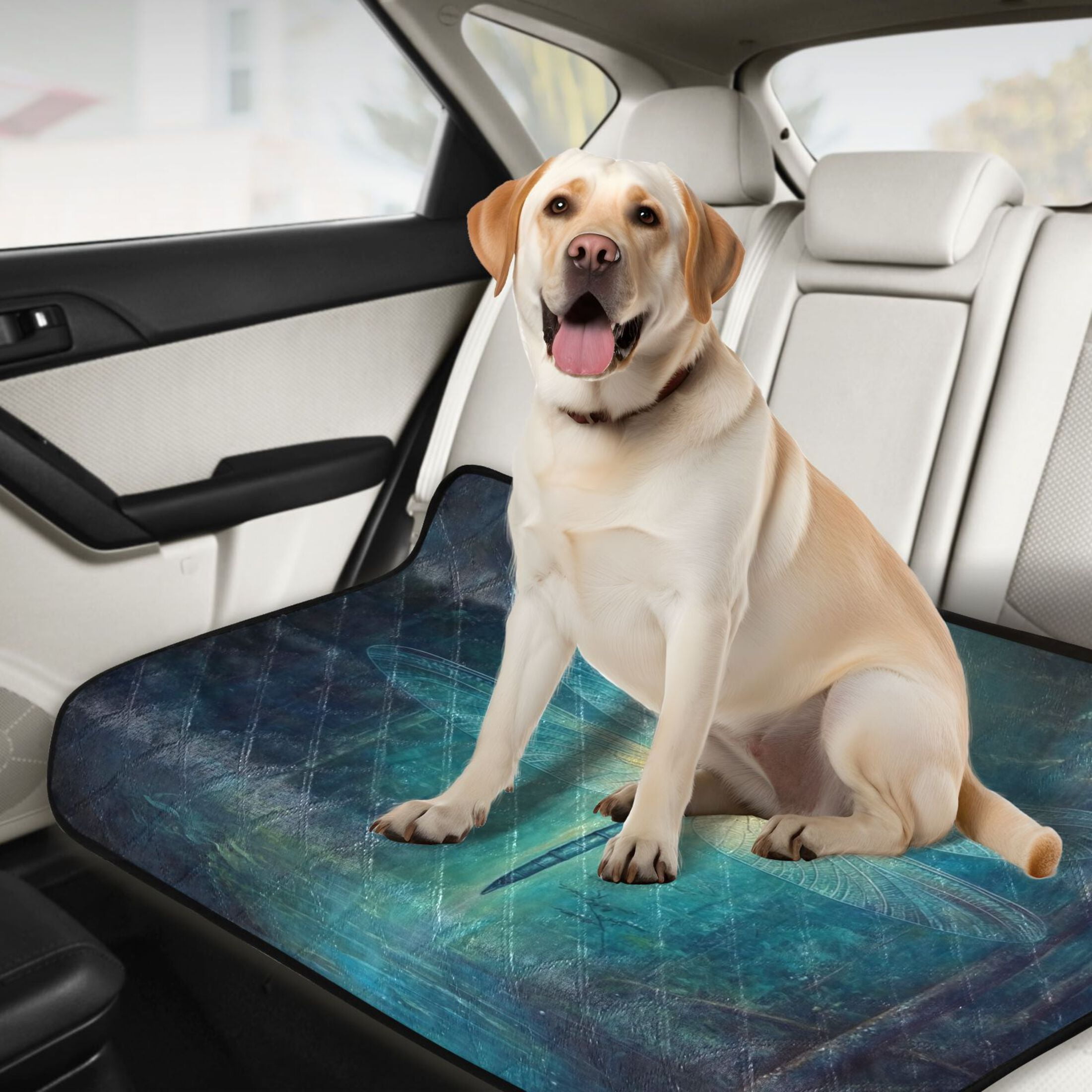Qxltty Tranquility Dragonfly Cat litter Pads Pet Set of 3 Diaper Mats Center Anti-leakage Layer Absorbent Soft and Comfortable