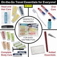 thumbnail image 3 of 24 Pack of Bulk Wholesale 25 Piece Travel Size Toiletry Kits for Men & Women Containing Shampoo, Conditioner, Body Wash, Body Lotion, Soap Bars, Toothbrush, Toothpaste, Hair Comb and More!, 3 of 4