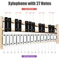 thumbnail image 3 of Giantex 27 Note Glockenspiel Xylophone, Percussion Instrument with Wood Base and 27 Metal Keys, Alto Full Size Glockenspiel Xylophone for Adults and Kids- Includes 2 Mallets and Carrying Bag, 3 of 8