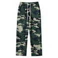 thumbnail image 6 of Dresfit Baggy Pants Mens Wide Leg Camo Sweatpants 2026 Drawstring Waffle Knit Textured Trousers Spring Straight Leg Elastic Waist Solid Slacks with Pockets Dark Green XL, 6 of 7