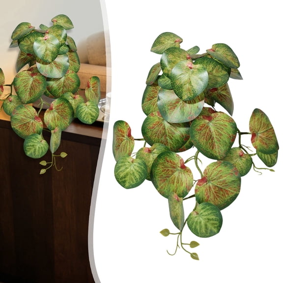RZDLIZJ Fake Pothos Hanging Plants-Artificial Hanging Plant with Pot Realistic Faux Pothos Vines for Indoor Décor,Lush Greenery for Balcony Patio Office,Bathroom-Lens red dot