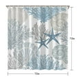 thumbnail image 5 of Beach and Ocean Shower Curtain with Nautical Starfish, Seahorse, and Seashells Print, Tropical Marine Creatures and Coral Pattern, Vintage Seaside Sand Waterproof Fabric with Hooks, 5 of 5