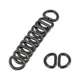 thumbnail image 4 of Metal D Ring 0.63"(16mm) D-Rings Buckle for Hardware Bags Belts Craft DIY Accessories Black, 50pcs, 4 of 5