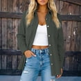 thumbnail image 2 of Unir Women’s Casual Solid Corduroy Collared Button Down Shacket Jacket, Long Sleeve Pocket Relaxed Fit Lightweight Outerwear For Fall Winter Daily Wear Size S-XXL Plus Size Friendly, 2 of 5