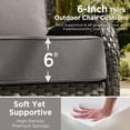 thumbnail image 6 of Unnifurnzi Outdoor Swivel Rocker Patio Chairs-6'' Thick Cushions Outdoor Rocking Chairs with Outdoor Ottoman Small Patio Furniture Set for Deck Porch Garden Balcony Poolside-Gray/Gray, 6 of 7