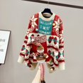 thumbnail image 1 of Suéter del día de Navidad para mujer, jersey largo y grueso de otoño e invierno, nuevo estilo novedoso, suéteres informales de moda para celebridades, regalos 2024, 1 of 4
