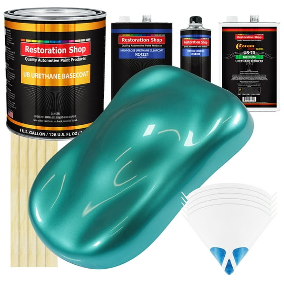Gulfstream Aqua Metallic Gallon URETHANE BASECOAT CLEARCOAT Car Auto Paint Kit