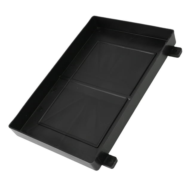 12V Marine Battery Tray, Boat Battery Holder with Hold Down Strap, ABS Material, Black, Suitable for RV, Yatch, Trailer, Compatible with Cars, Ships