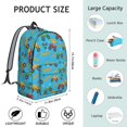 thumbnail image 5 of Monster Cartoon Truck Blue Pattern Backpack for School, Cute School Bag with Adjustable Shoulder Straps and Padded Back, 15.7"x11.8"x5.5", 5 of 5