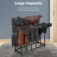 thumbnail image 2 of Yescom 6 Pairs Boot Rack Black Metal Storage Organizer Shoes Shelf Home Closet Easy to Assemble, 2 of 9