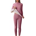 thumbnail image 1 of Women's Thermal Underwear Set - Warm Fleece Lined Base Layer, Top and Bottom Included, Comfortable Fit for Cold Weather, Essential Winter Layering, 1 of 7