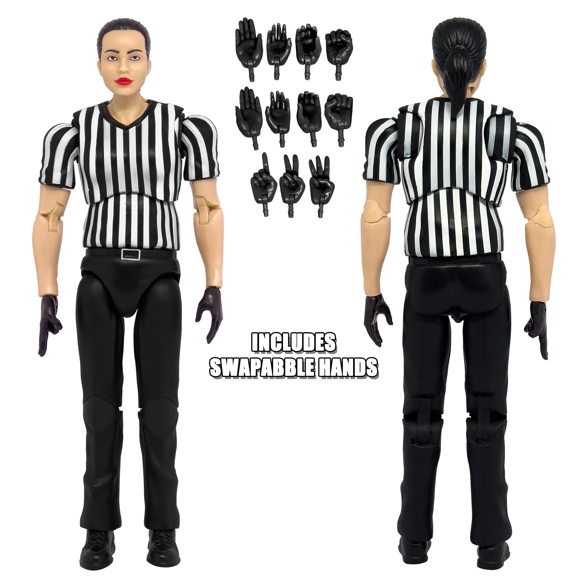 Ultimate Female Referee With Deluxe Articulation for WWE & AEW Wrestling Action Figures