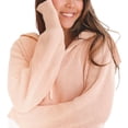 thumbnail image 2 of Liacowi Women Juniors Knitted Turtleneck Sweater Long Sleeve Zipped Pullover Retro Jumpers Tops Fall Loose Knitwear for Teen, 2 of 8