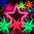 thumbnail image 4 of 7Set 7Colors UV Neon Balloons Kit - Black Light Fluorescent Foil Explosion Star Balloons, Glow in The Dark Party Supplies Decorations for Home, Birthday, Wedding, Party & Electronics Accessories, 4 of 9