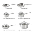 thumbnail image 3 of Sur La Table Kitchen Essentials Chef's Deck - Juego de ollas y sartenes de acero inoxidable no tóxico de 10 piezas con base triplemente encapsulada, apto para inducción, 3 of 5