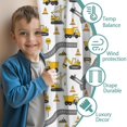 thumbnail image 3 of Blackout Kids Curtains,Cartoon Construction Vehicles Roads White Pattern Childrens Insulated Curtains Set Of 2,Bedroom Essentials,Toddler Room Decor 42"x54", 3 of 5
