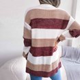 thumbnail image 4 of Idoravan Cardigans for Women Spring Women's Fashion Autumn Winter Stripes Long Sleeve Cardigan Sweater Coat Tops, 4 of 6