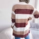 thumbnail image 4 of Pntutb Moda Mujer Otoño Invierno Rayas Manga Larga Cardigan Suéter Abrigo tops Rollbacks Pntutb Pntutb-3755, 4 of 6