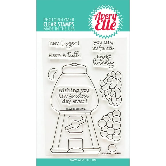 Avery Elle Clear Stamp Set-Have A Ball AE2336